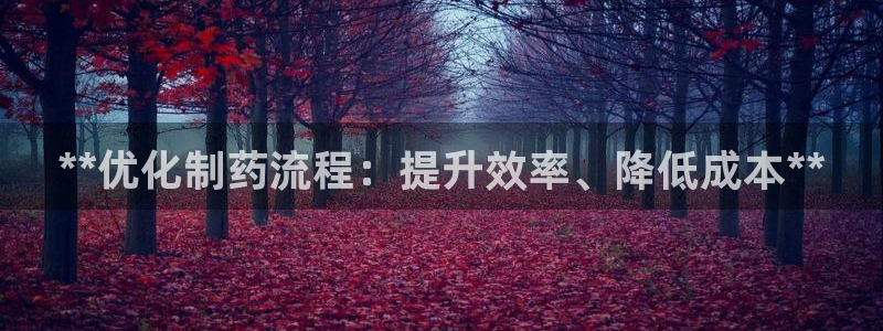 老哥吧九游会：**优化制药流程：提升效率、降低成本**