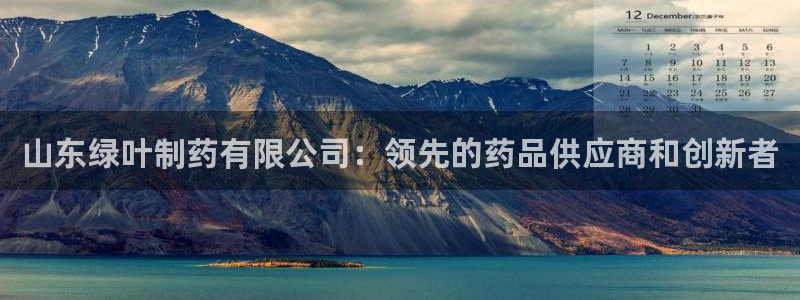 老哥俱乐部是干什么的：山东绿叶制药有限公司：领先的药品供应商和创新者