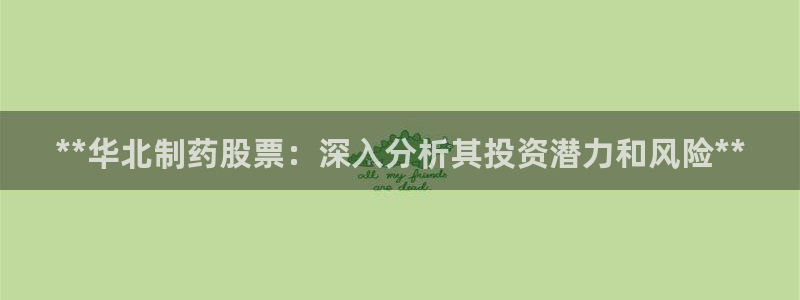 九游会老哥：**华北制药股票：深入分析其投资潜力和风险**
