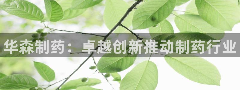 九游老哥俱乐部官网登录不了：华森制药：卓越创新推动制药行业