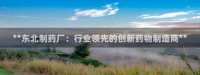 九游会老哥俱乐部社区论坛：**东北制药厂：行业领先的创新药物制造商**