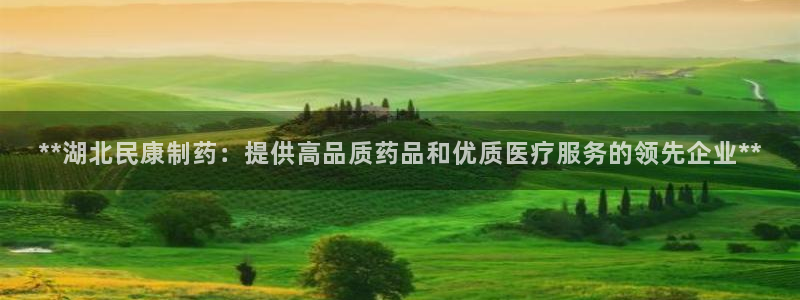 老哥吧九游会：**湖北民康制药：提供高品质药品和优质医疗服务的领先企业**