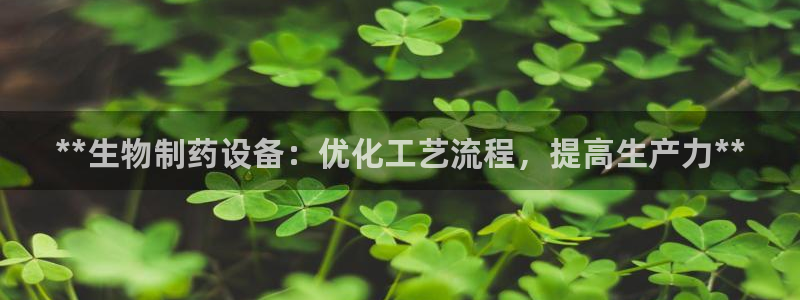 ag九游会老哥俱乐部：**生物制药设备：优化工艺流程，提高生产力**
