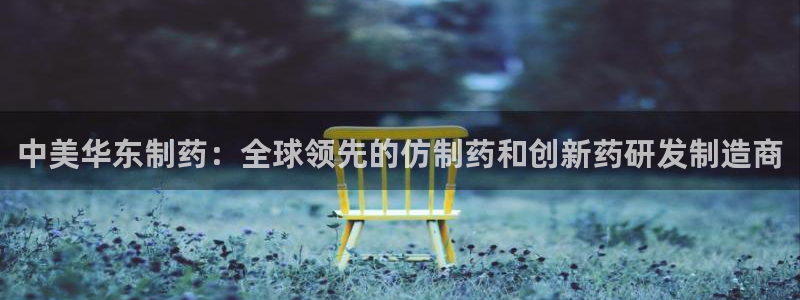 九游会老哥俱乐部：中美华东制药：全球领先的仿制药和创新药研发制造商