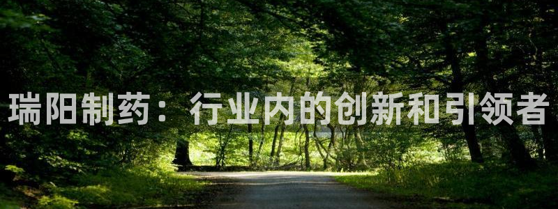 ag九游会老哥：瑞阳制药：行业内的创新和引领者