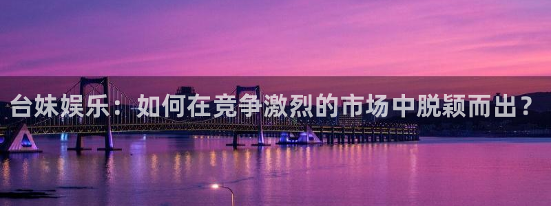 摩登7lite登录入口：台妹娱乐：如何在竞争激烈的市场中脱颖而出？